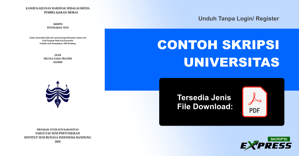 You are currently viewing Contoh Skripsi Institut Seni Budaya Indonesia (ISBI) Bandung PDF. Download Langsung Tanpa Login